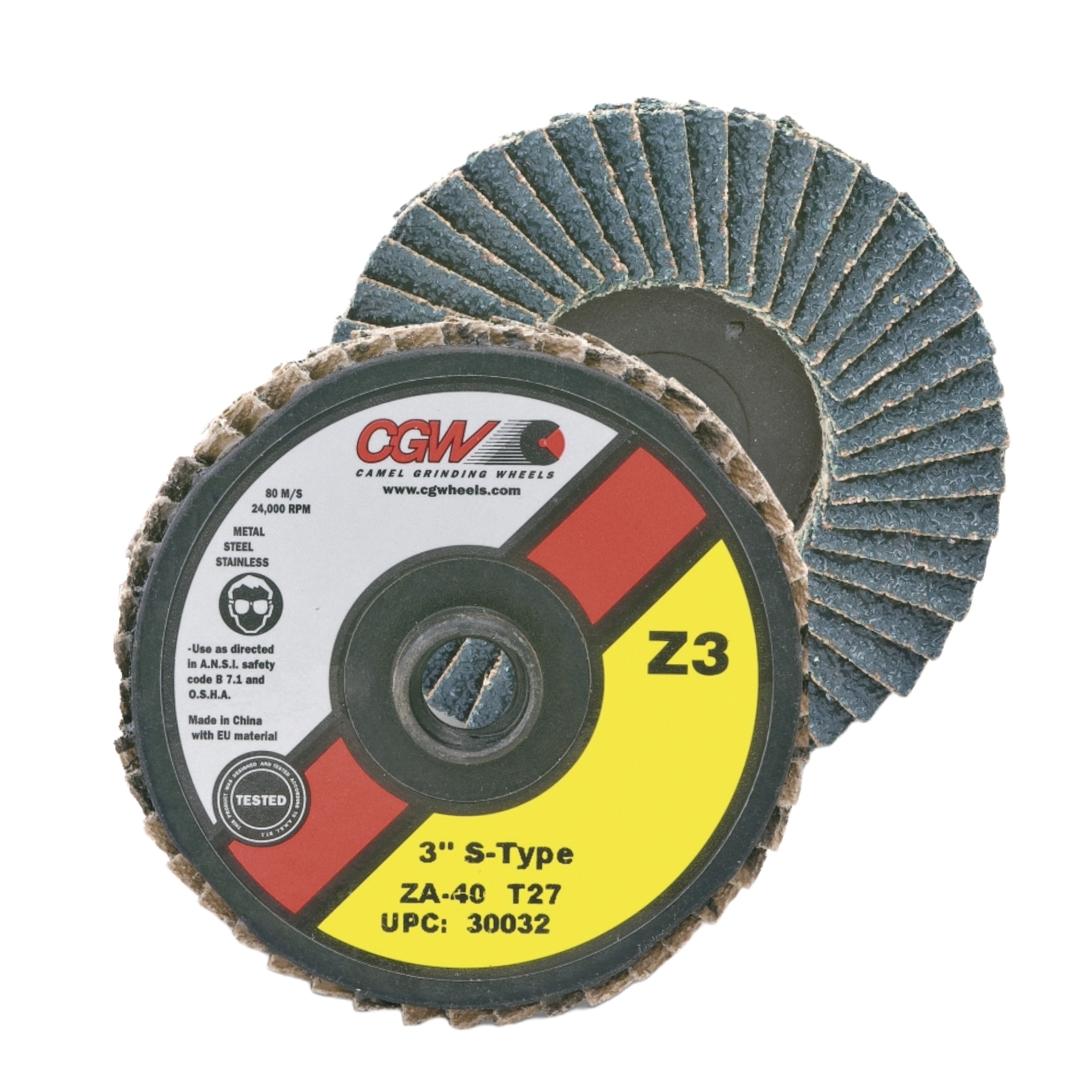 Picture of CGW "Camel" Abrasive 2 Zirk 36-Rb Roloc Style Disc Flap